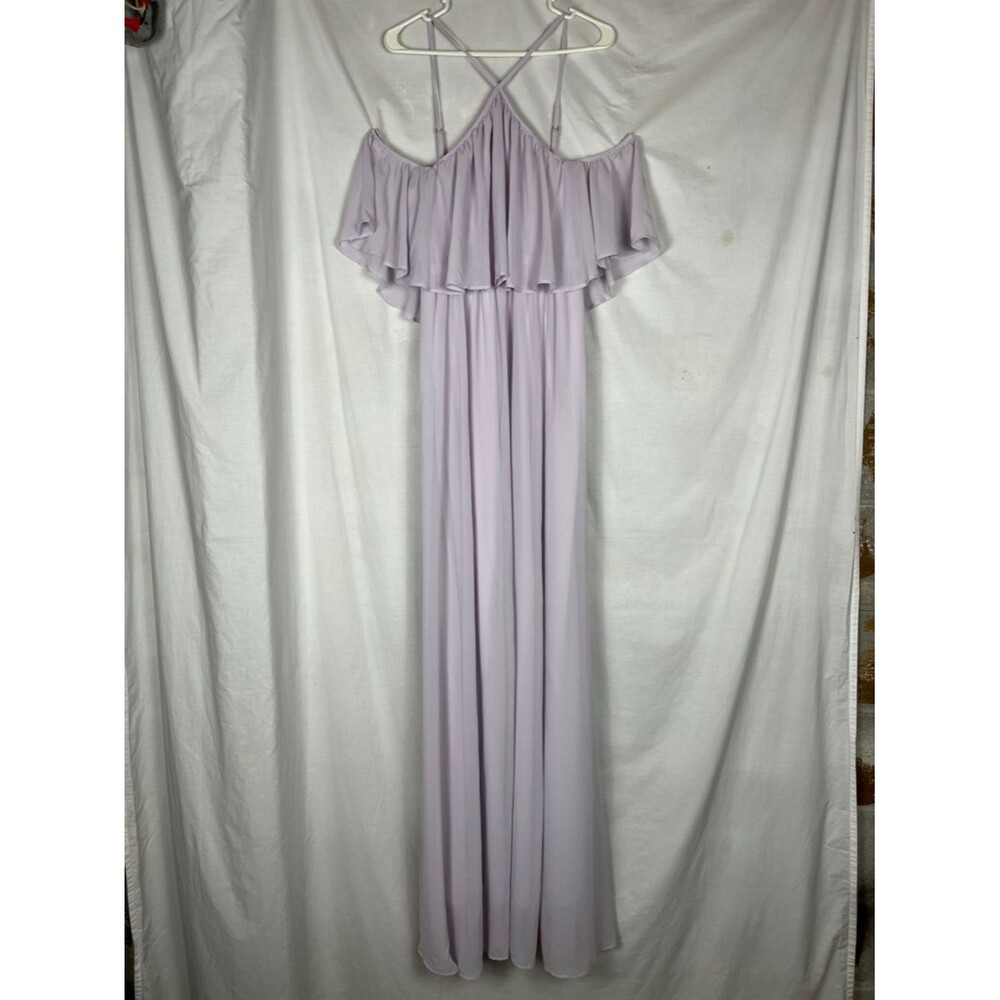 NWT Show Me Your Mumu Pastel Purple Rebecca Ruffle Maxi Dress Bridesmaid